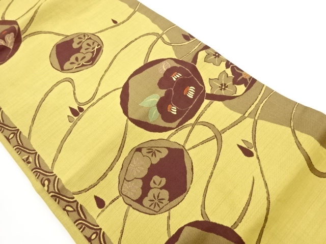 JAPANESE NAGOYA OBI / WOVEN FLOWER